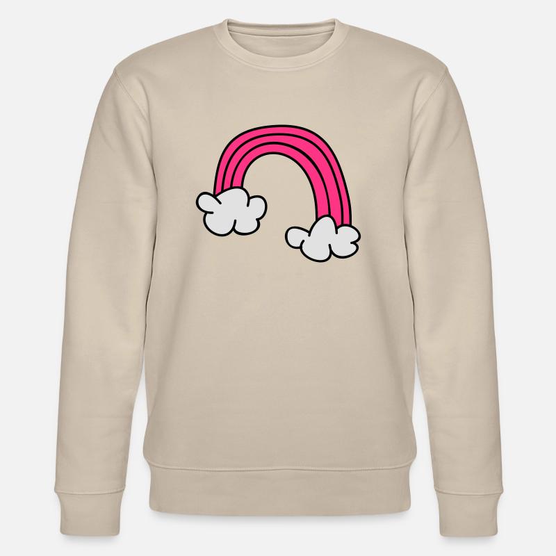 Kinderzeichnungen: Regenbogen - Stanley/Stella Unisex Bio-Sweatshirt CHANGER  - Beige
