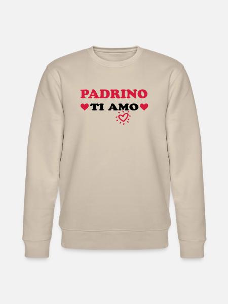 Padrino ti amo - Stanley/Stella CHANGER Unisex Organic Sweatshirt - beige