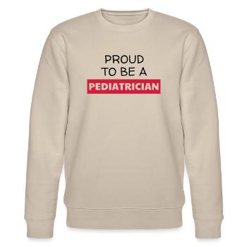 Arzt / Medizin / Kinderarzt / Kinderheilkunde - Stanley/Stella Unisex Bio-Sweatshirt CHANGER  - Beige - Vorne - Nik (191cm) & Marisol (170cm)