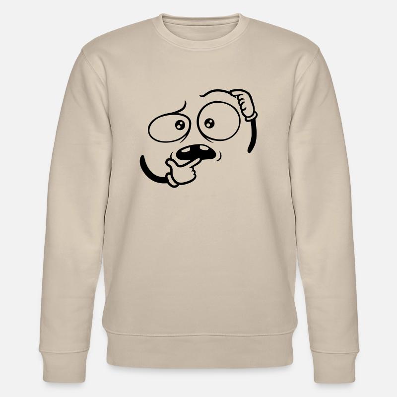 Zweifelnd Hand Geste Gesicht - Stanley/Stella Unisex Bio-Sweatshirt CHANGER  - Beige