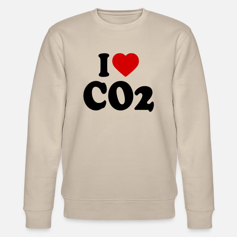 I love co2 - Stanley/Stella Unisex Bio-Sweatshirt CHANGER  - Beige