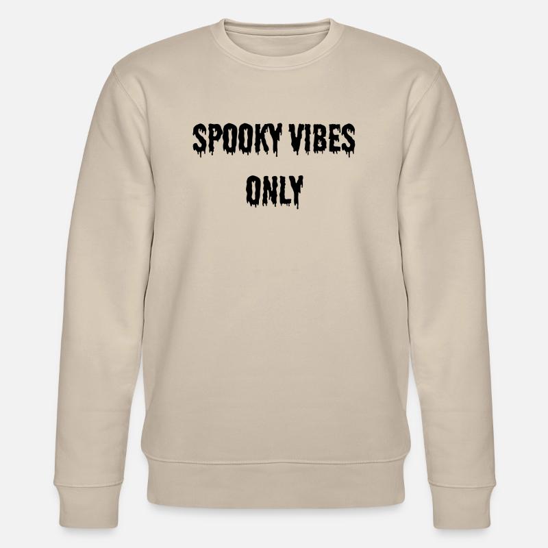 SPOOKY VIBES ONLY Black - Stanley/Stella Unisex Bio-Sweatshirt CHANGER  - Beige