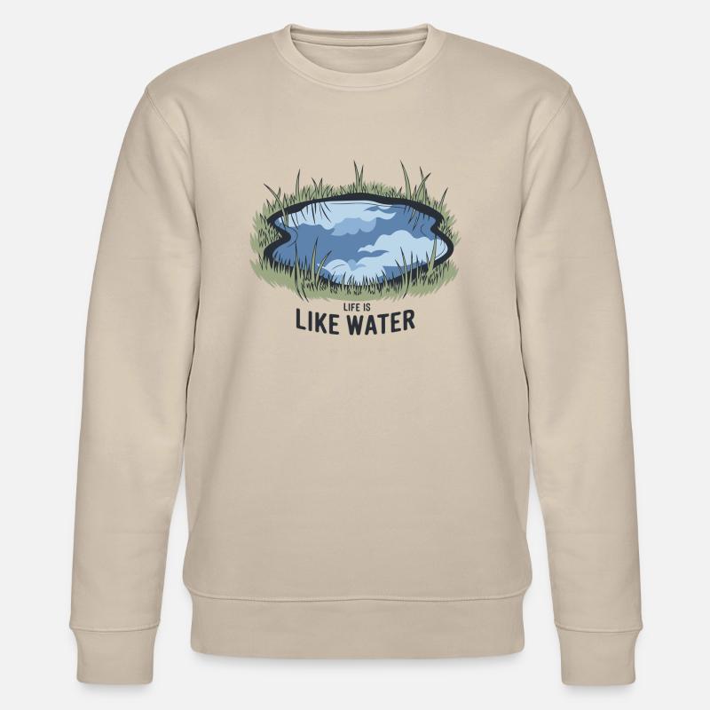 LA VIE EST COMME L’EAU - Sweat bio CHANGER Stanley/Stella Unisexe - beige