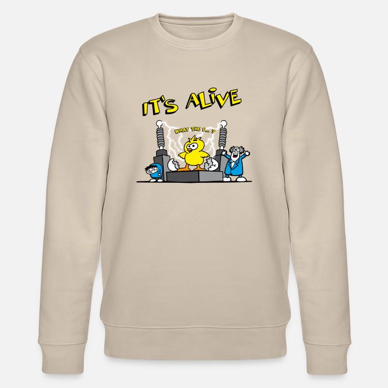its_alive_chick_b - Stanley/Stella CHANGER Unisex Organic Sweatshirt - beige