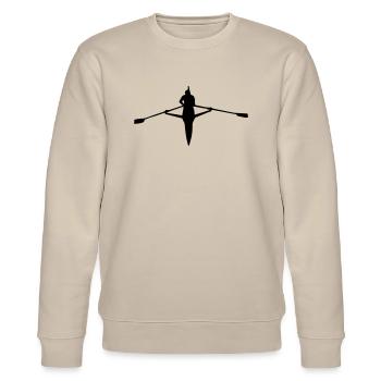 Rowing Single Silhouette - Sweat bio CHANGER Stanley/Stella Unisexe - beige - Devant - Nik (191cm) & Marisol (170cm)