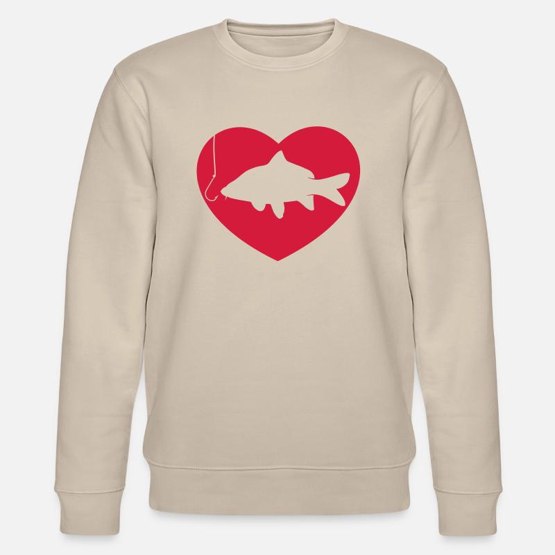 heart carp - Stanley/Stella Unisex Bio-Sweatshirt CHANGER  - Beige