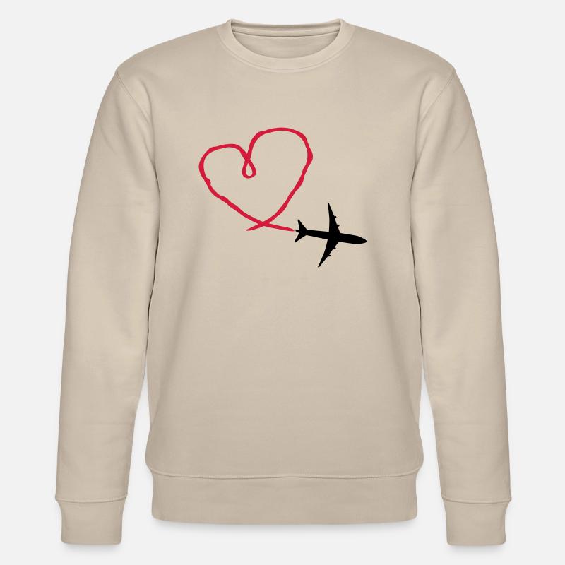 Plane Heart - Stanley/Stella Unisex Bio-Sweatshirt CHANGER  - Beige