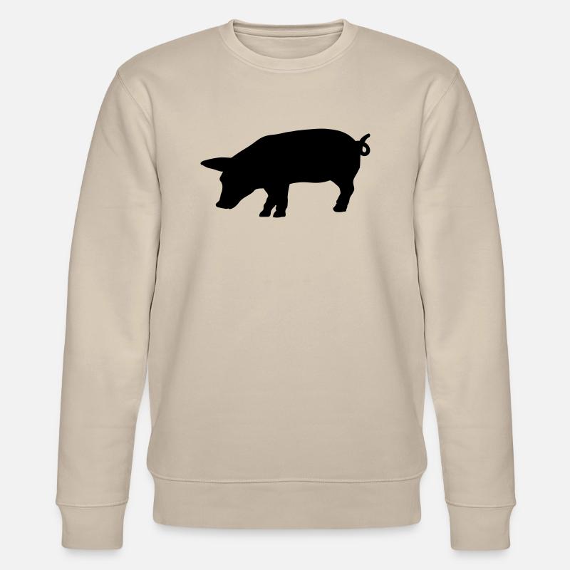 schwein_f1 - Stanley/Stella Unisex Bio-Sweatshirt CHANGER - Beige