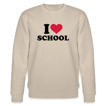 Schule - Stanley/Stella Unisex Bio-Sweatshirt CHANGER  - Beige - Vorne - Nik (191cm) & Marisol (170cm)