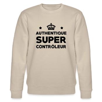 Contrôleur / Controleur / Bus / Transport - Sweat bio CHANGER Stanley/Stella Unisexe - beige - Devant - Nik (191cm) & Marisol (170cm)