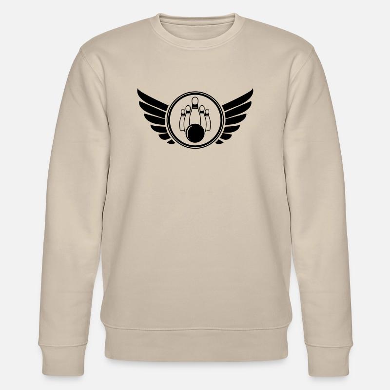 bowling_wappen_01 - Stanley/Stella Unisex Bio-Sweatshirt CHANGER  - Beige