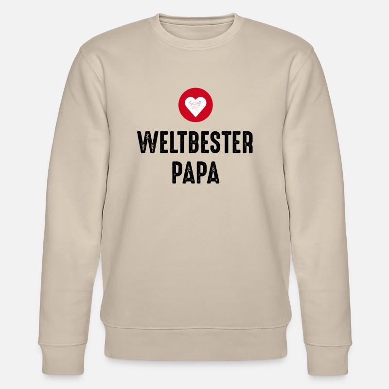 Weltbester Papa - Stanley/Stella Unisex Bio-Sweatshirt CHANGER - Beige