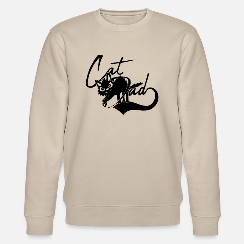 Cat Dad Katzenfreund Design - Stanley/Stella Unisex Bio-Sweatshirt CHANGER  - Beige