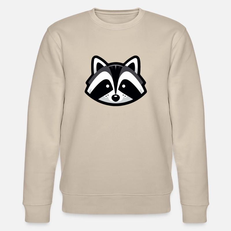 Einfaches Waschbär-Design - Stanley/Stella Unisex Bio-Sweatshirt CHANGER  - Beige