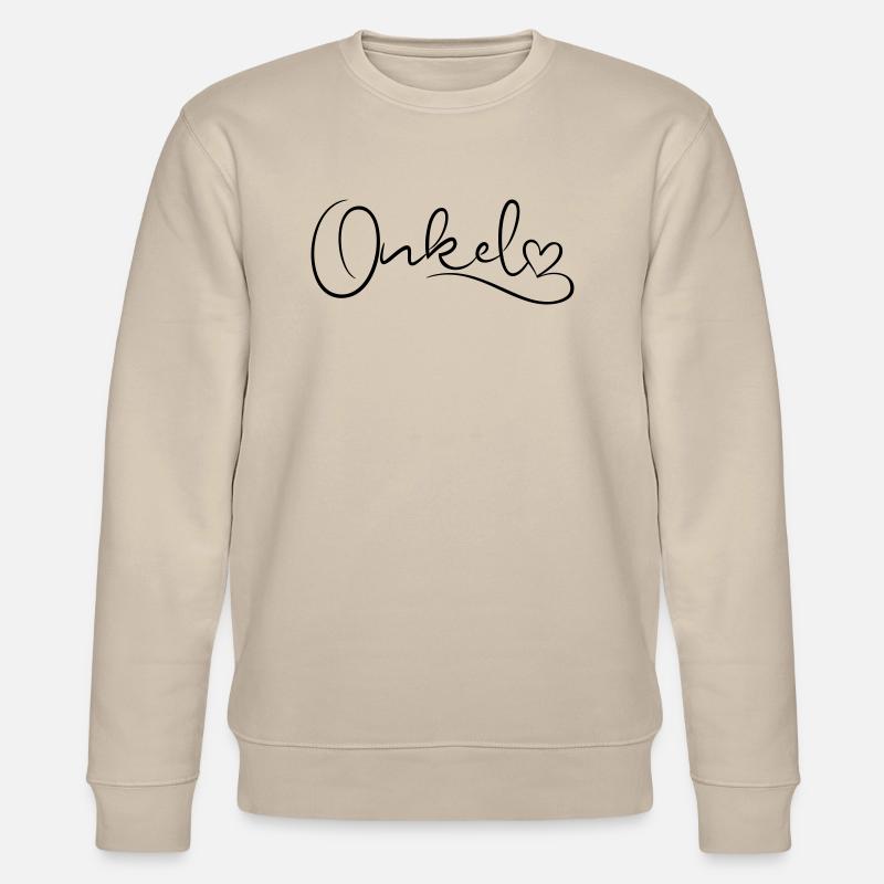 Onkel Schrift mit Herz - Stanley/Stella Unisex Bio-Sweatshirt CHANGER  - Beige