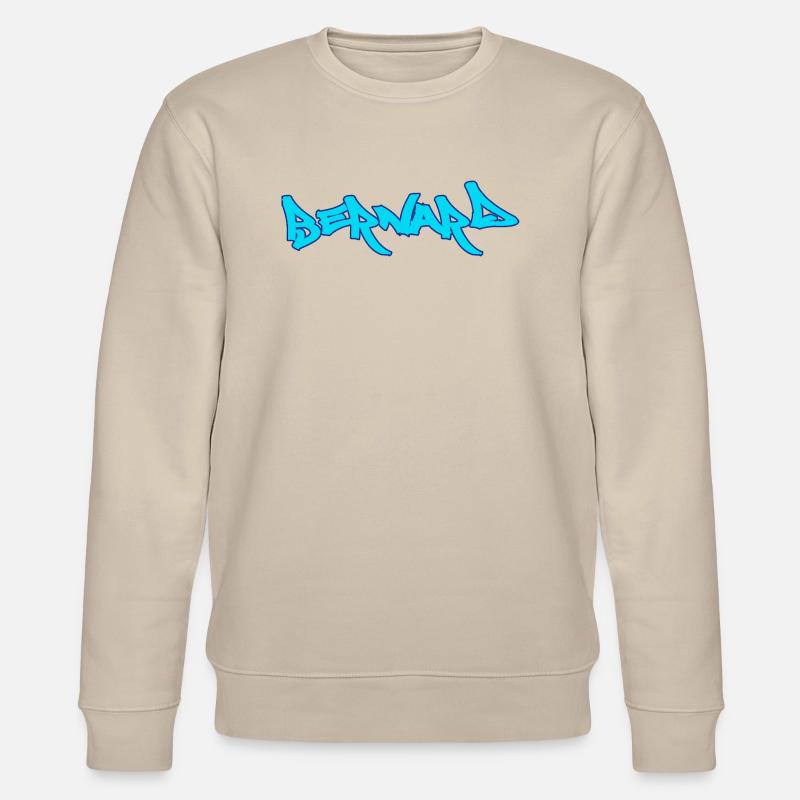 Bernard graffiti text turquoise - Stanley/Stella CHANGER Unisex Organic Sweatshirt - beige