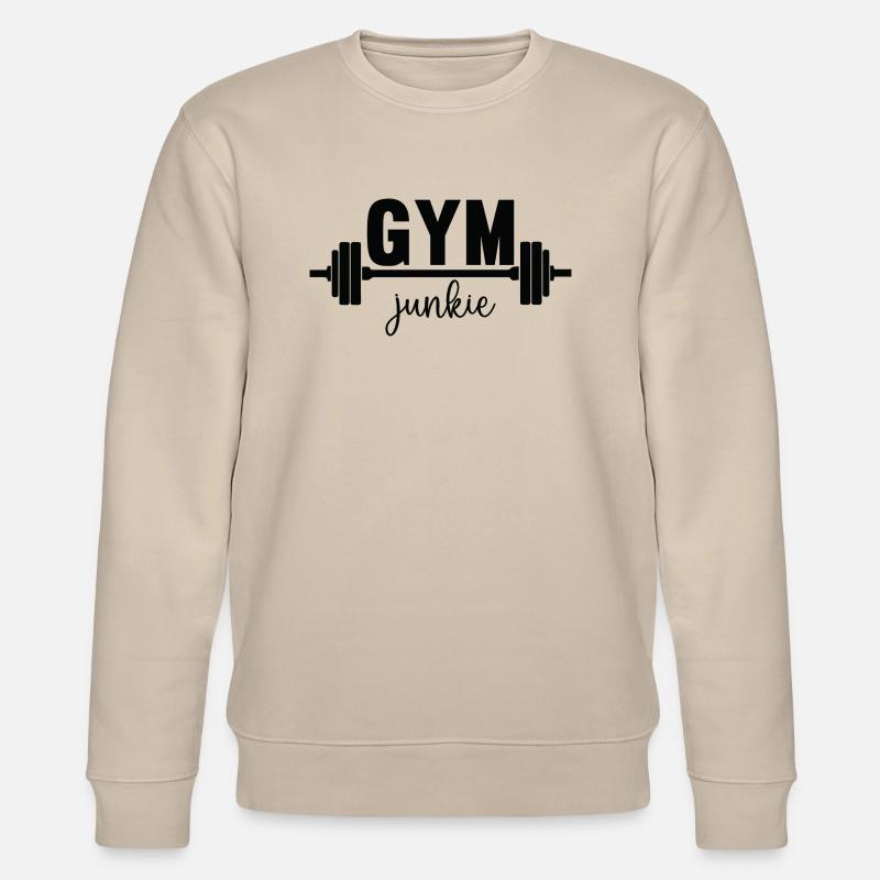 Gym junkie - Stanley/Stella Unisex Bio-Sweatshirt CHANGER  - Beige