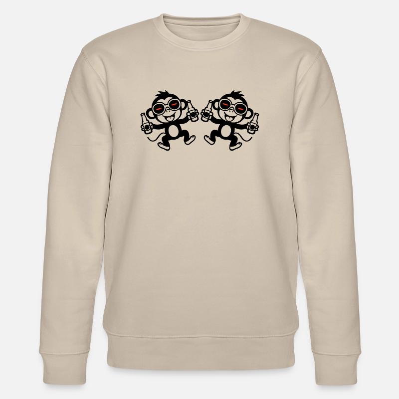 Affe Bier Party Team - Stanley/Stella Unisex Bio-Sweatshirt CHANGER  - Beige