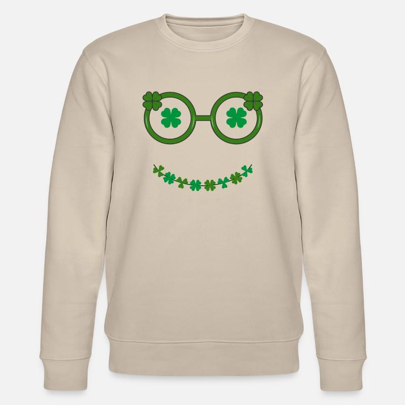 a smilly lucky face - Stanley/Stella CHANGER Unisex Organic Sweatshirt - beige