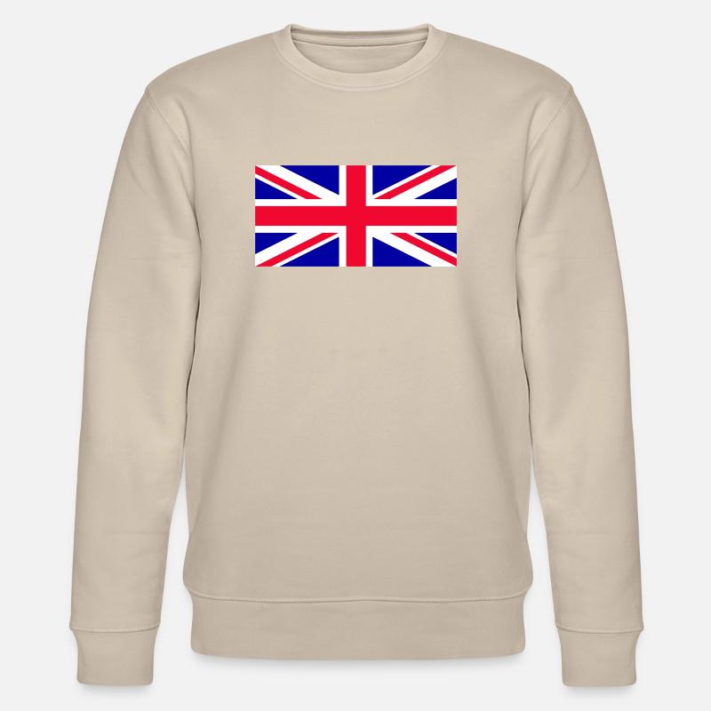Großbritannien - Union Jack - Stanley/Stella Unisex Bio-Sweatshirt CHANGER  - Beige
