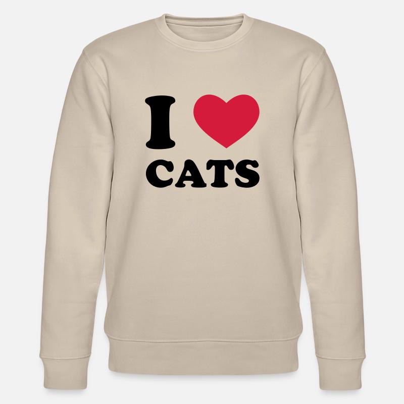 I Love Cats - Sweat bio CHANGER Stanley/Stella Unisexe - beige