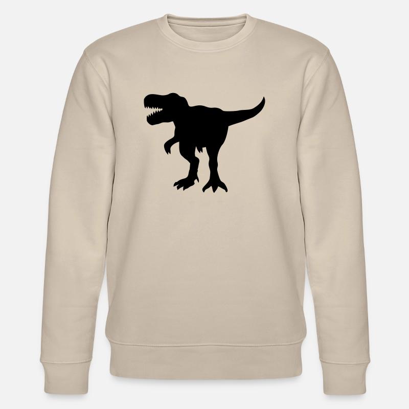 Dinosaurier Geschenk - Stanley/Stella Unisex Bio-Sweatshirt CHANGER  - Beige