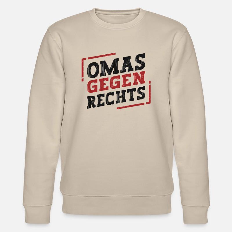 Omas Gegen Rechts - Stanley/Stella Unisex Bio-Sweatshirt CHANGER  - Beige