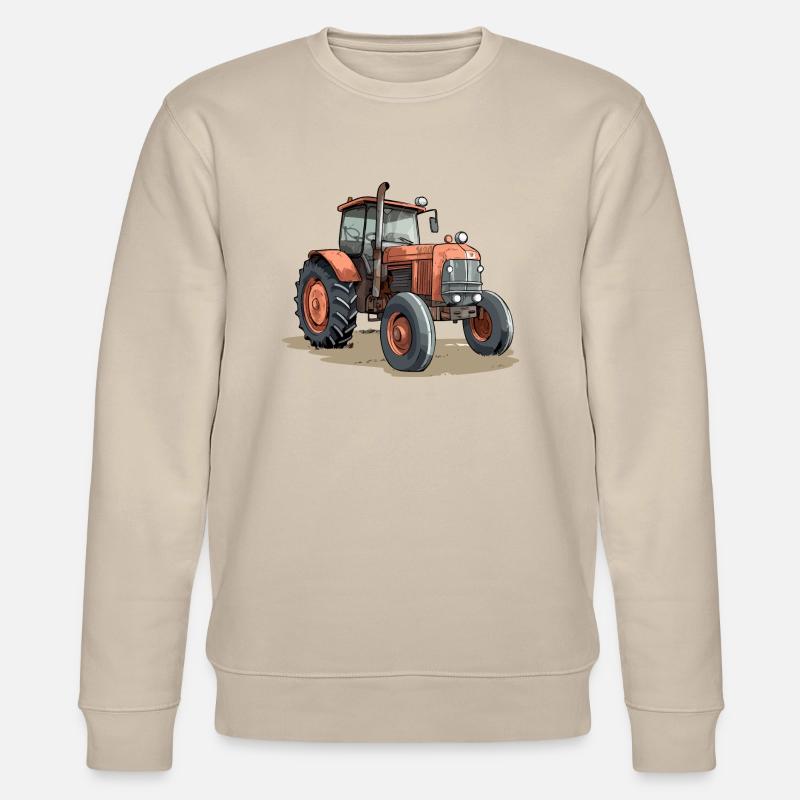 Orange Traktor - Stanley/Stella Unisex Bio-Sweatshirt CHANGER  - Beige