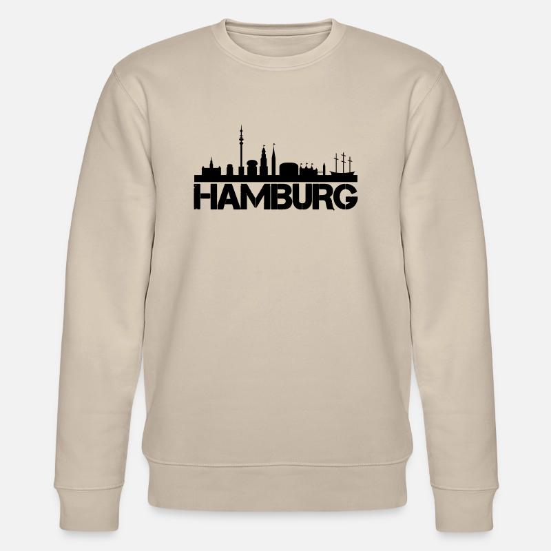 hamburg skyline - Stanley/Stella Unisex Bio-Sweatshirt CHANGER  - Beige