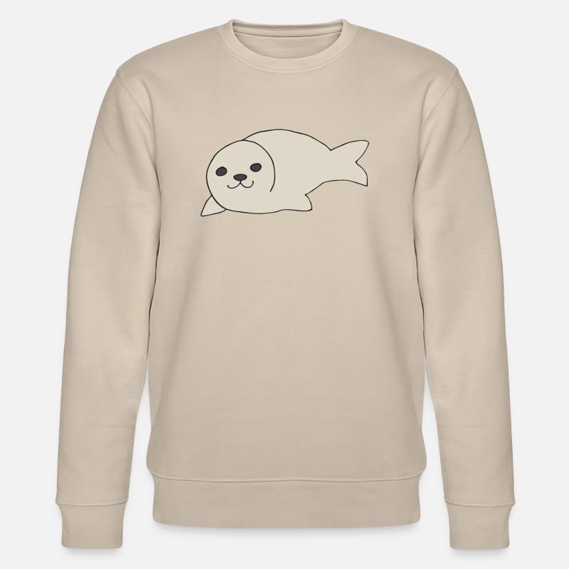 robbe cute - Stanley/Stella Unisex Bio-Sweatshirt CHANGER  - Beige