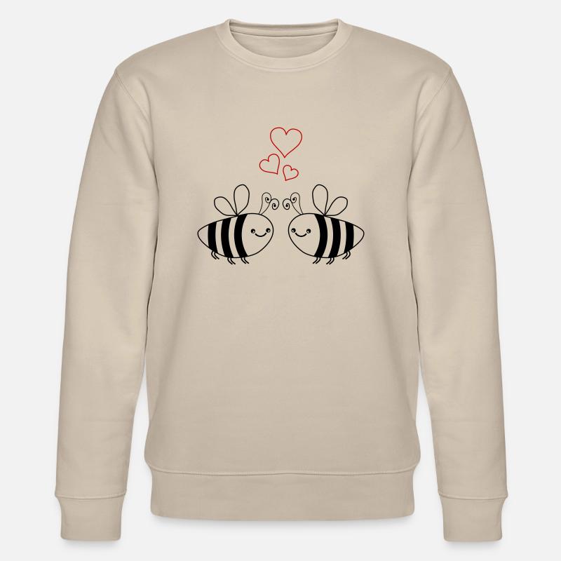 bienen liebe - Stanley/Stella Unisex Bio-Sweatshirt CHANGER  - Beige