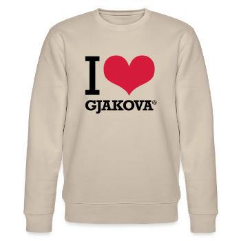 I LOVE GJAKOVA - Sweat bio CHANGER Stanley/Stella Unisexe - beige - Devant - Nik (191cm) & Marisol (170cm)