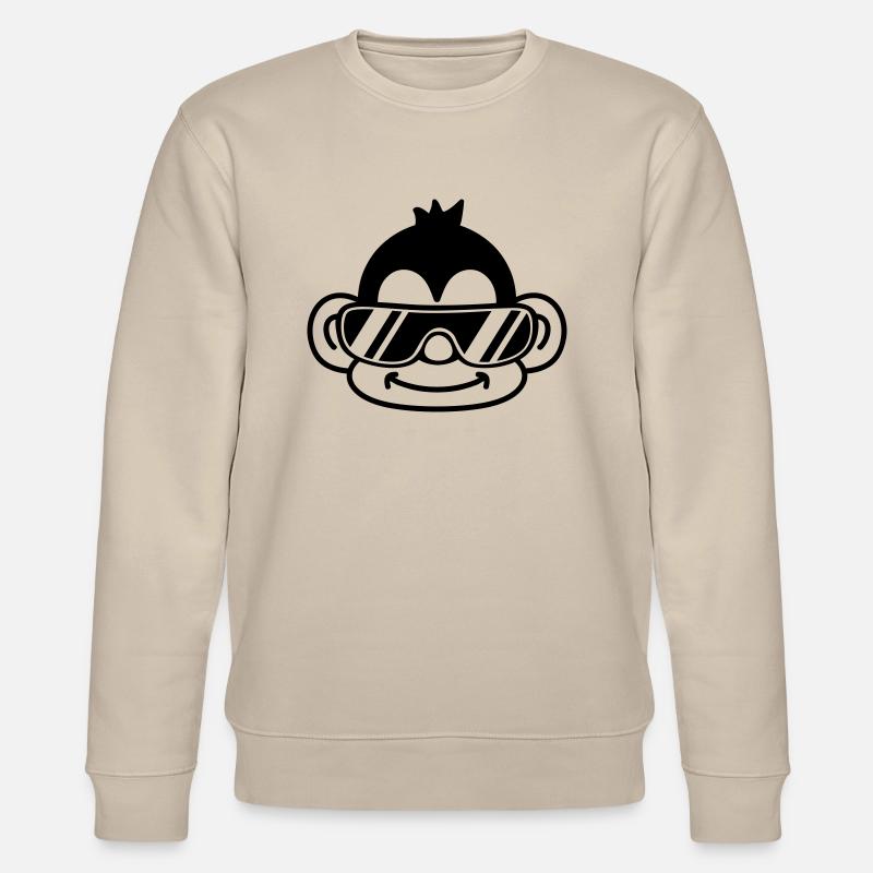 Cool Monkey Face - Stanley/Stella CHANGER Unisex Organic Sweatshirt - beige