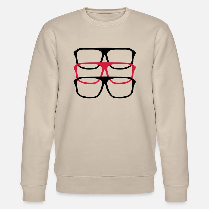 brille_03 - Stanley/Stella Unisex Bio-Sweatshirt CHANGER  - Beige