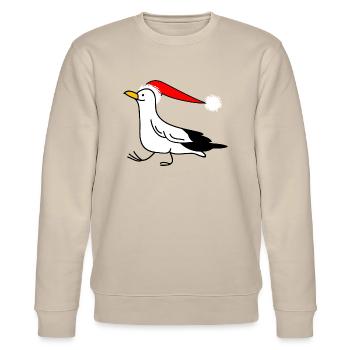 Weihnachtsmöwe - Stanley/Stella Unisex Bio-Sweatshirt CHANGER  - Beige - Vorne - Nik (191cm) & Marisol (170cm)