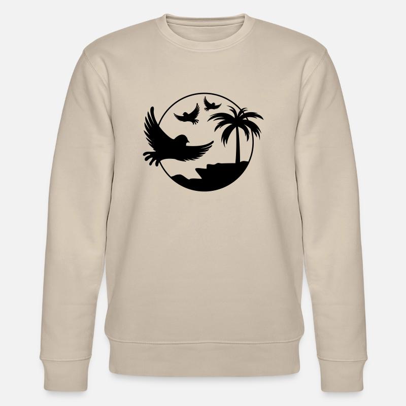 Oiseaux de paradis - Sweat bio CHANGER Stanley/Stella Unisexe - beige