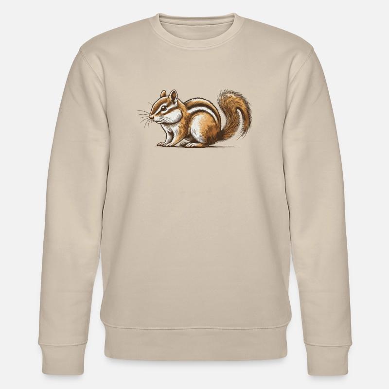 Streifenhörnchen - Stanley/Stella Unisex Bio-Sweatshirt CHANGER  - Beige