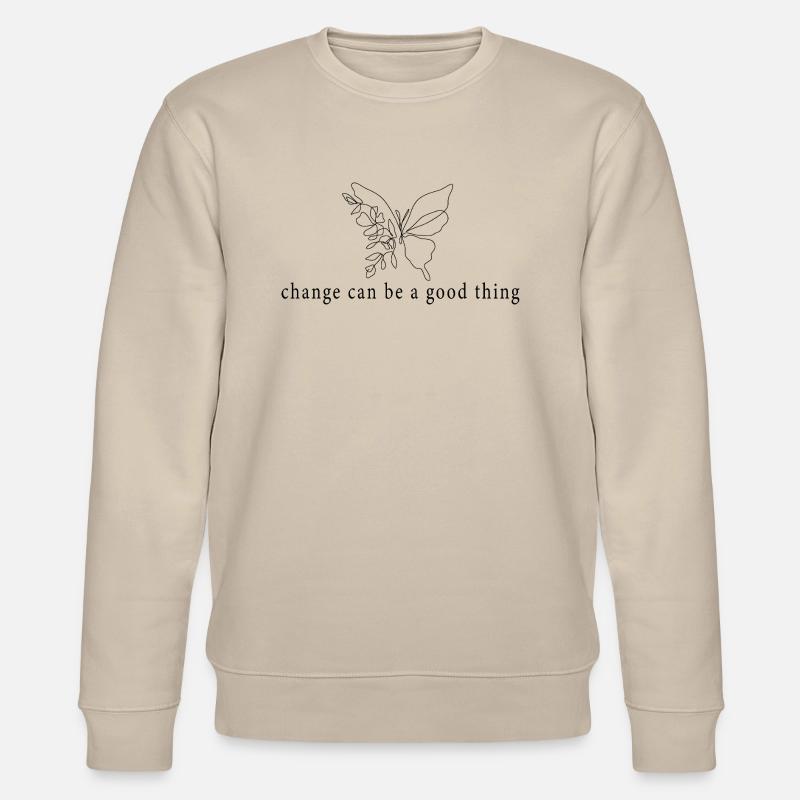 Butterfly Change - Stanley/Stella Unisex Bio-Sweatshirt CHANGER  - Beige