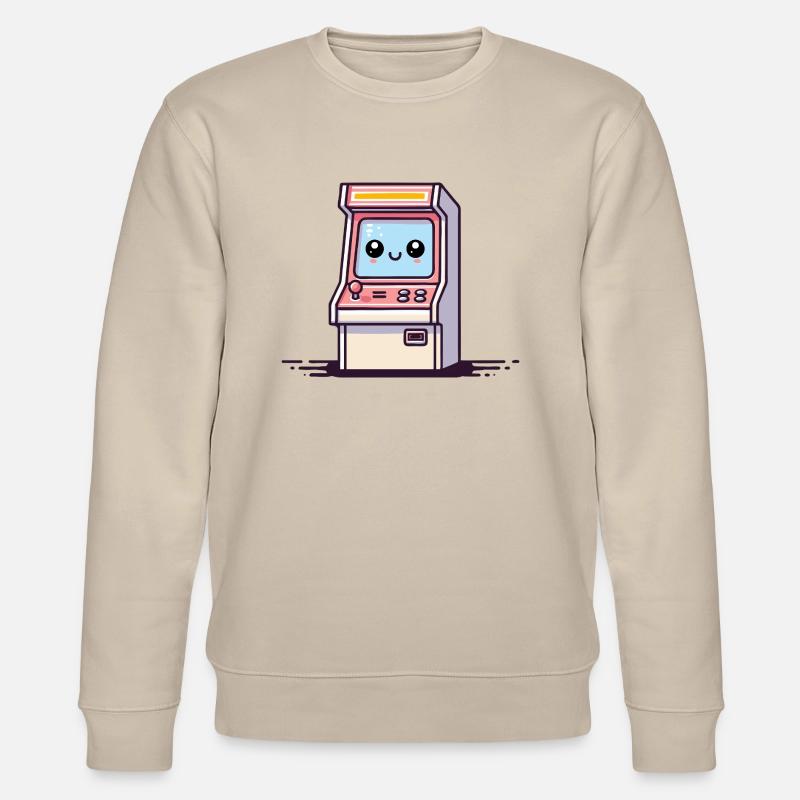 Glücklicher Arcade-Automat - Stanley/Stella Unisex Bio-Sweatshirt CHANGER  - Beige