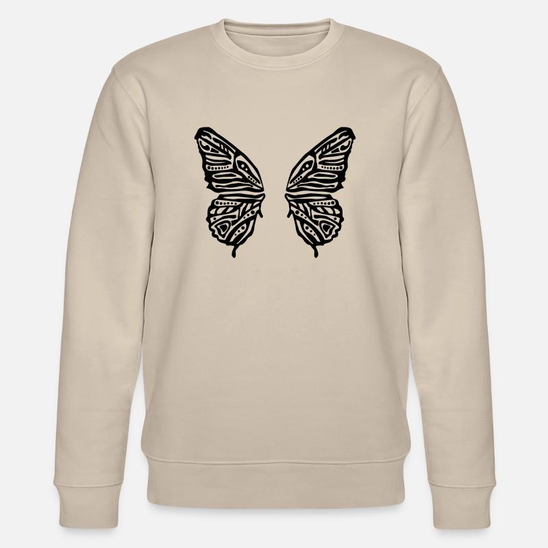 schmetterling butterfly - Stanley/Stella Unisex Bio-Sweatshirt CHANGER  - Beige