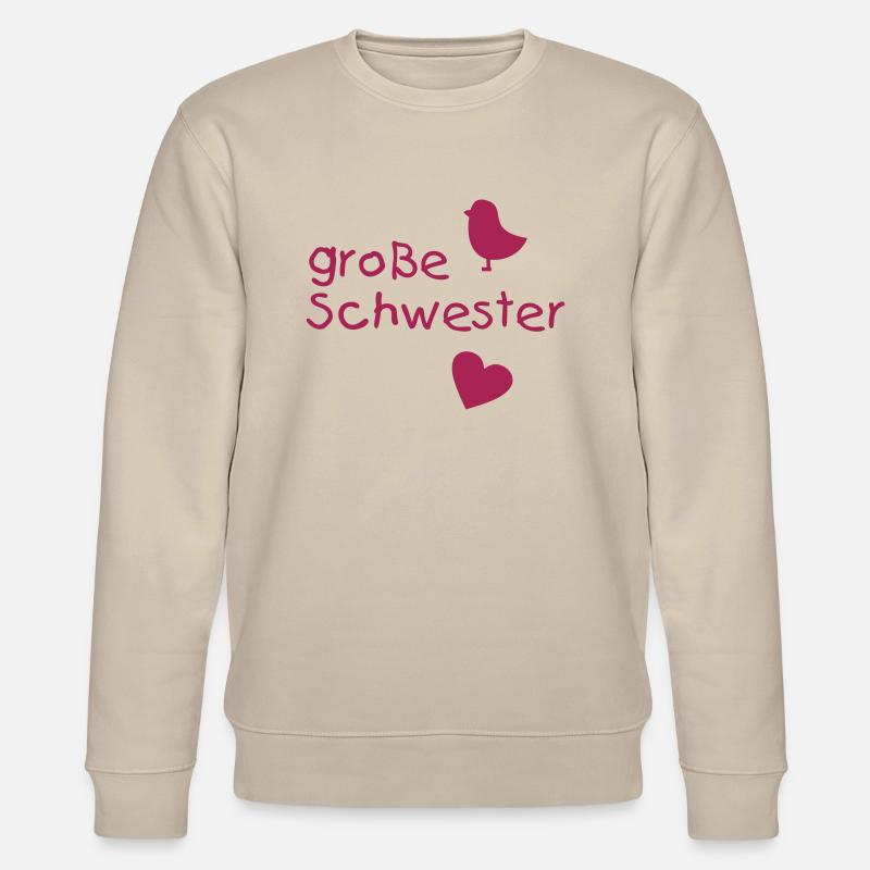 Große Schwester - Stanley/Stella Unisex Bio-Sweatshirt CHANGER  - Beige