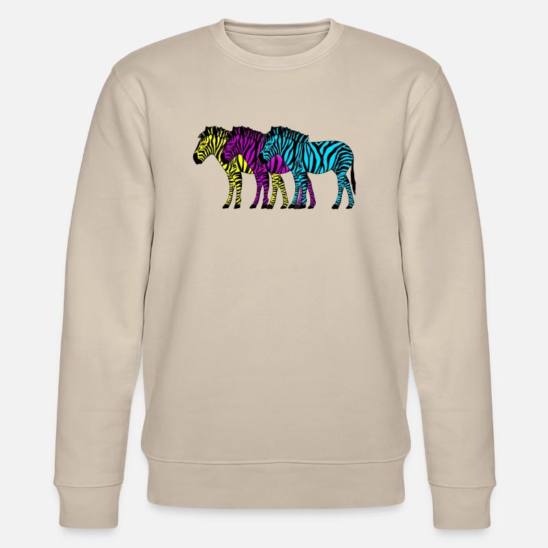 Zebras - Stanley/Stella Unisex Bio-Sweatshirt CHANGER  - Beige