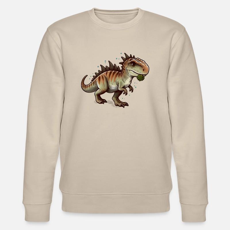 T-Rex Dinosaurier - Stanley/Stella Unisex Bio-Sweatshirt CHANGER  - Beige