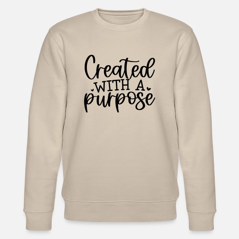 created with a purpose - Stanley/Stella Unisex Bio-Sweatshirt CHANGER  - Beige