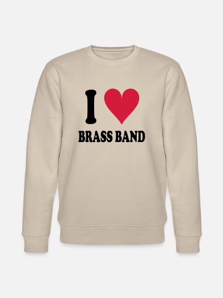 I love Brass Band - Stanley/Stella CHANGER Unisex Organic Sweatshirt - beige