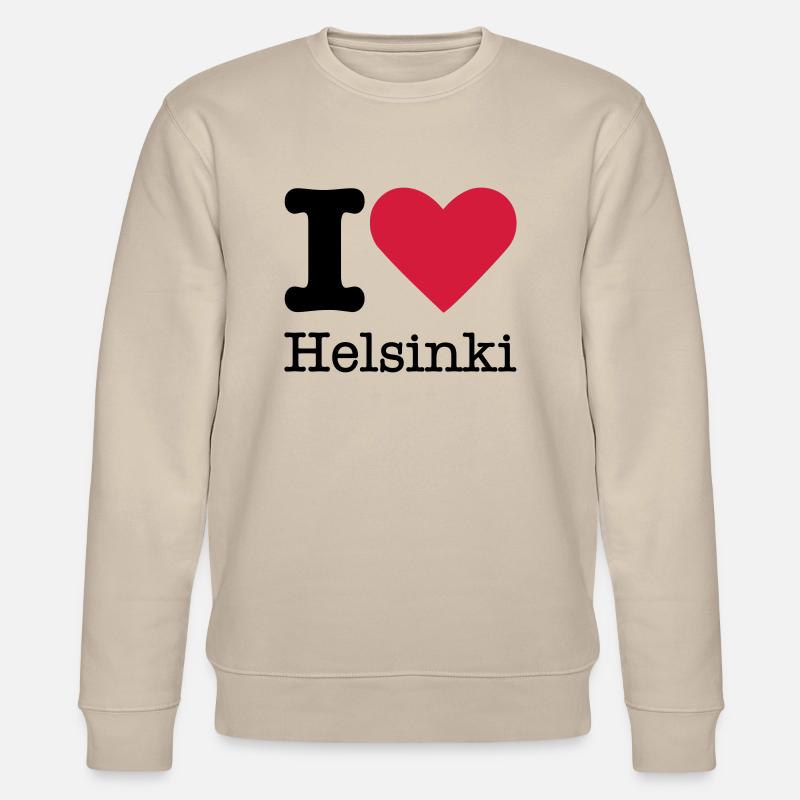 I Love Helsinki - Stanley/Stella Unisex Bio-Sweatshirt CHANGER  - Beige