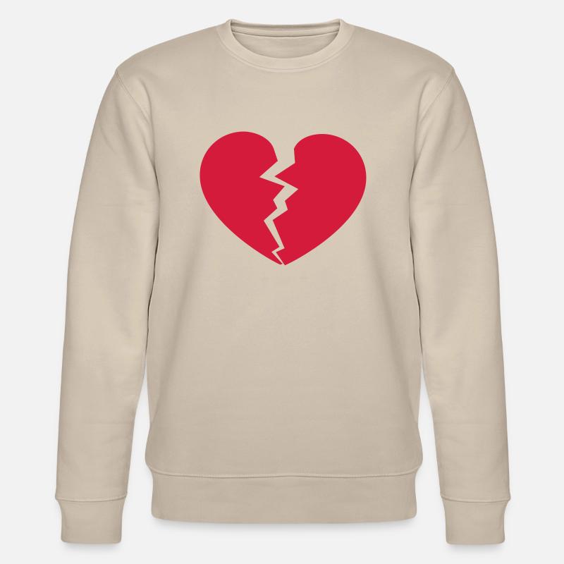 gebrochenes herz - Stanley/Stella Unisex Bio-Sweatshirt CHANGER  - Beige