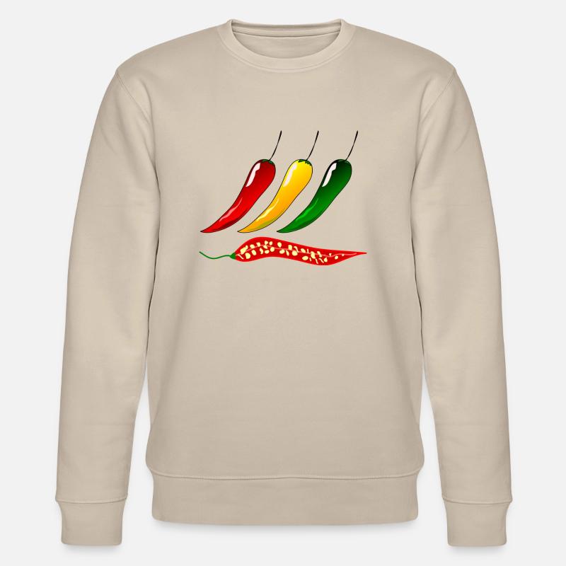 Chillis Peperoni - Stanley/Stella Unisex Bio-Sweatshirt CHANGER  - Beige