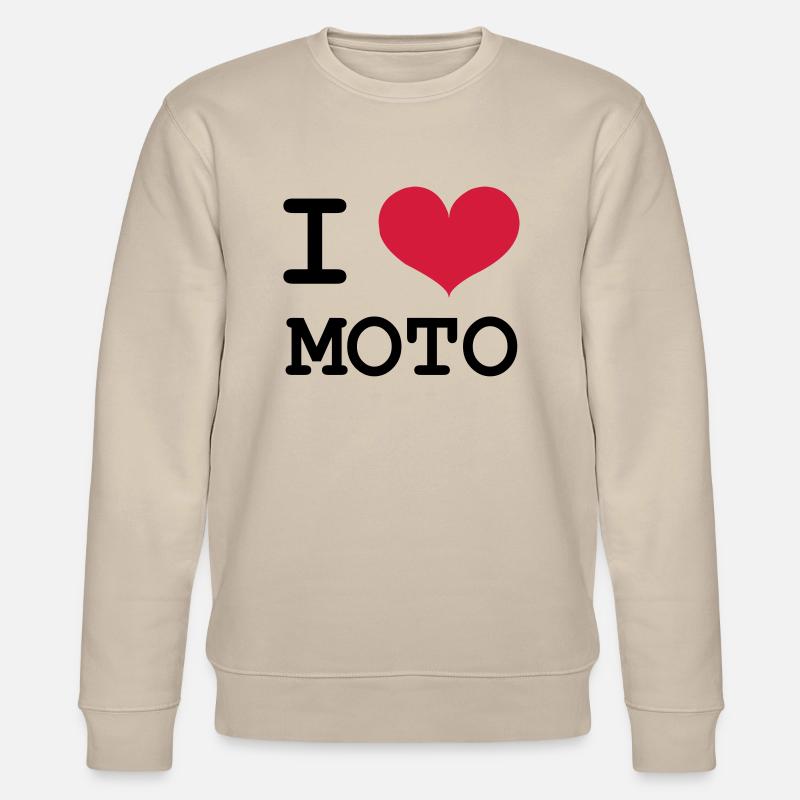 I Love Moto ! - Sweat bio CHANGER Stanley/Stella Unisexe - beige