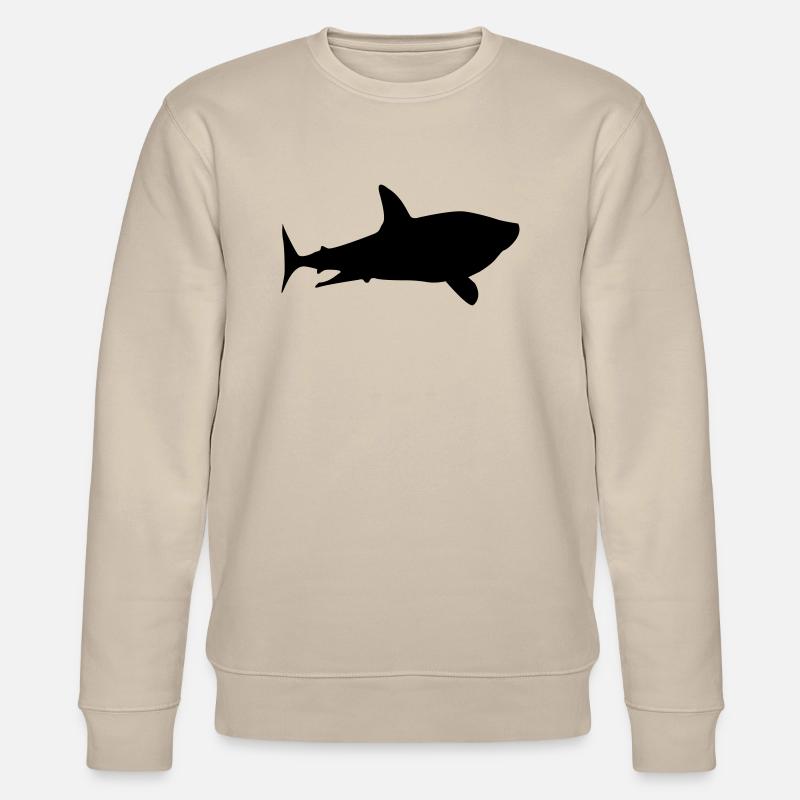 shark silhouette - Stanley/Stella Unisex Bio-Sweatshirt CHANGER  - Beige